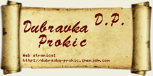 Dubravka Prokić vizit kartica